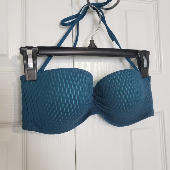 NWOT Shade & Shore Bra Size Bandeau Swim Top 34C - Picture 2 of 7